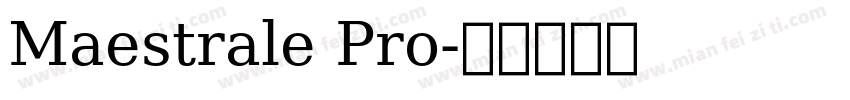 Maestrale Pro字体转换
